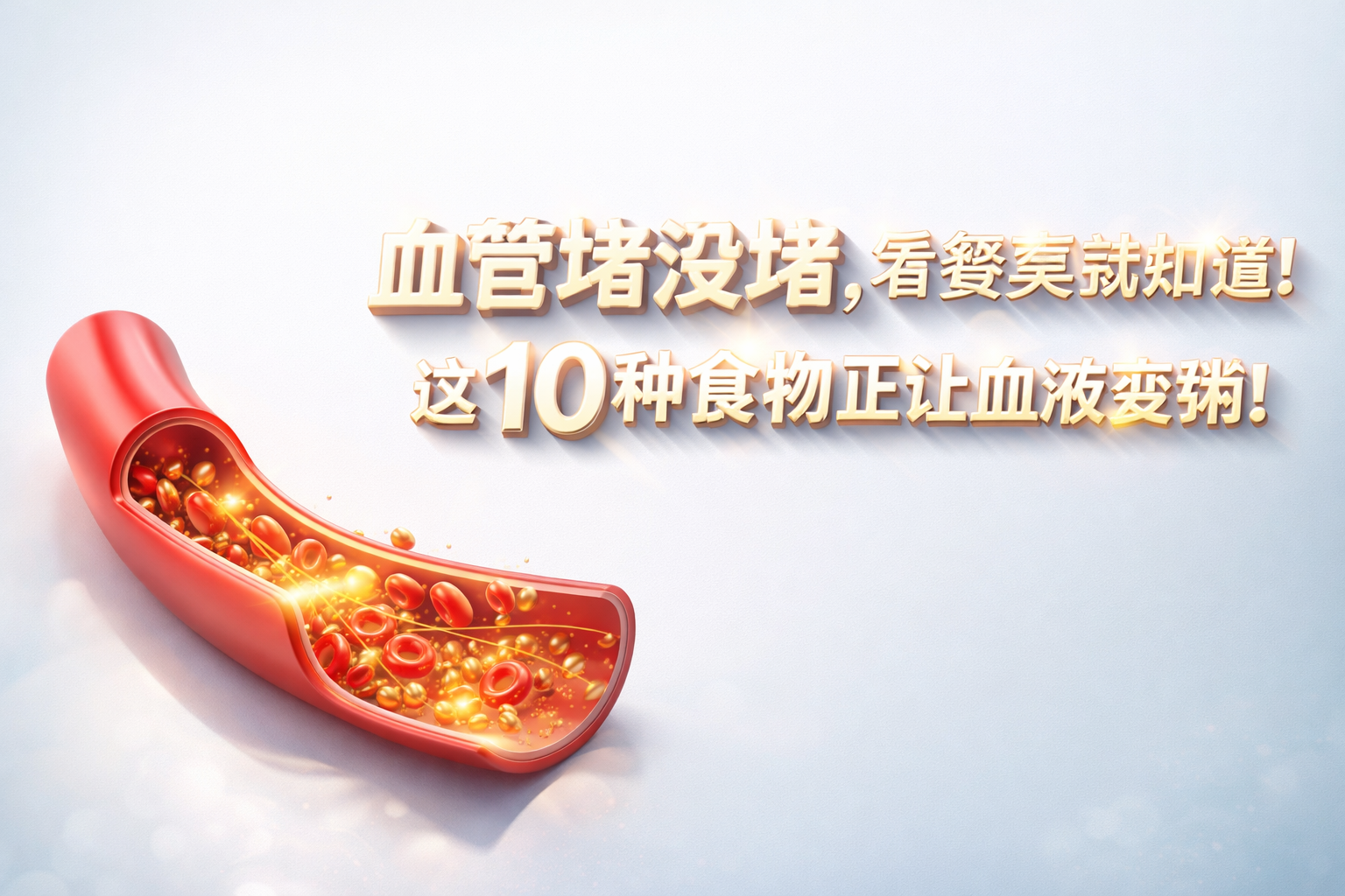 10种食物正让你的血液变“粥”！血管堵没堵，看餐桌就知道，40岁后越早戒掉越救命！
