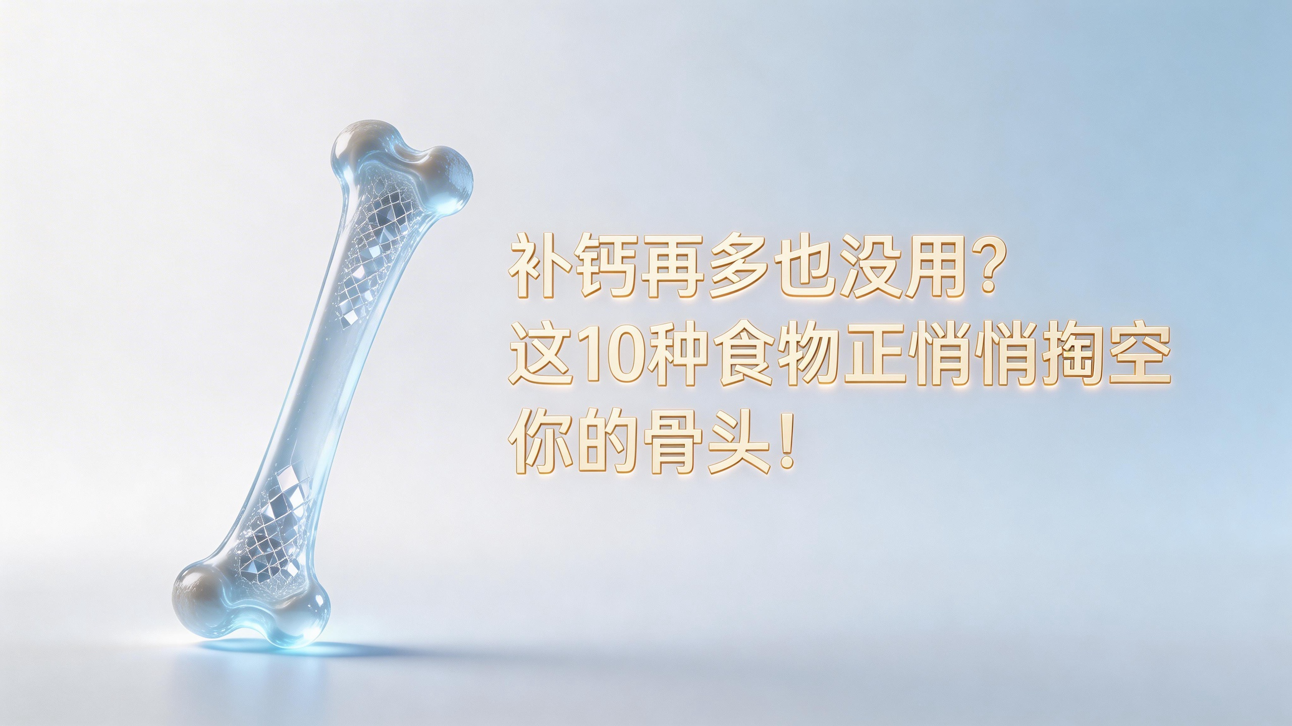 补钙再多也没用？这10种食物正悄悄“掏空”你的骨头，40岁后越吃骨头越脆！